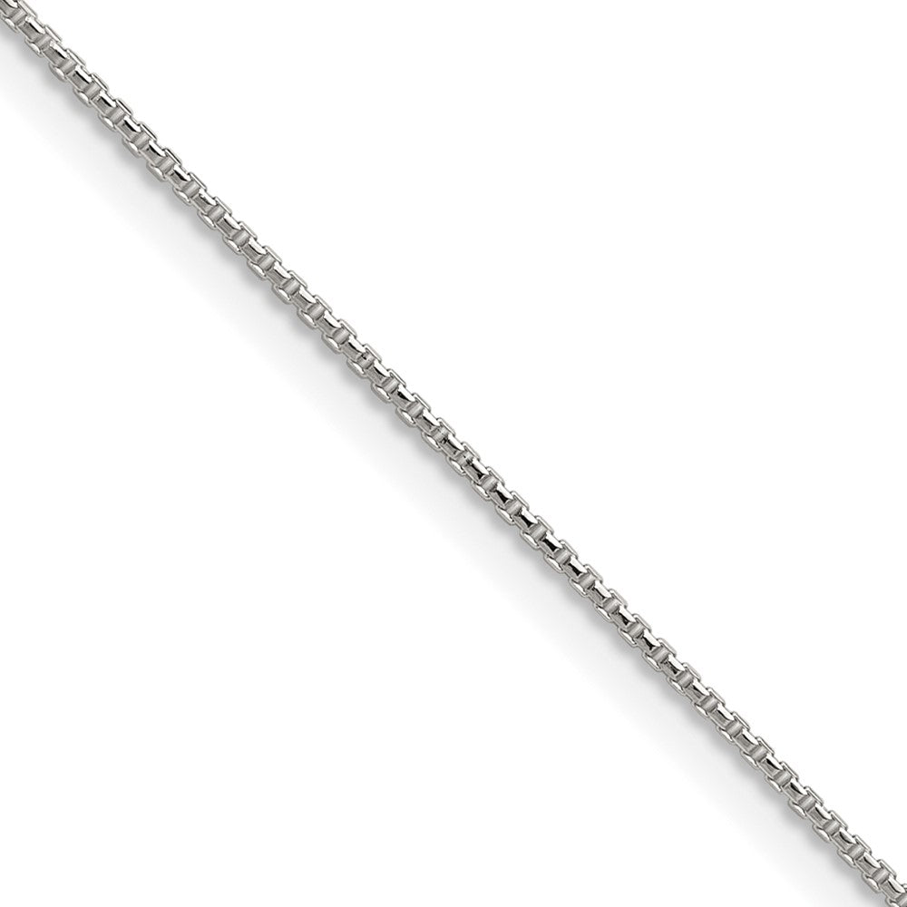 Sterling Silver .95mm Diamond-cut Round Box Chain