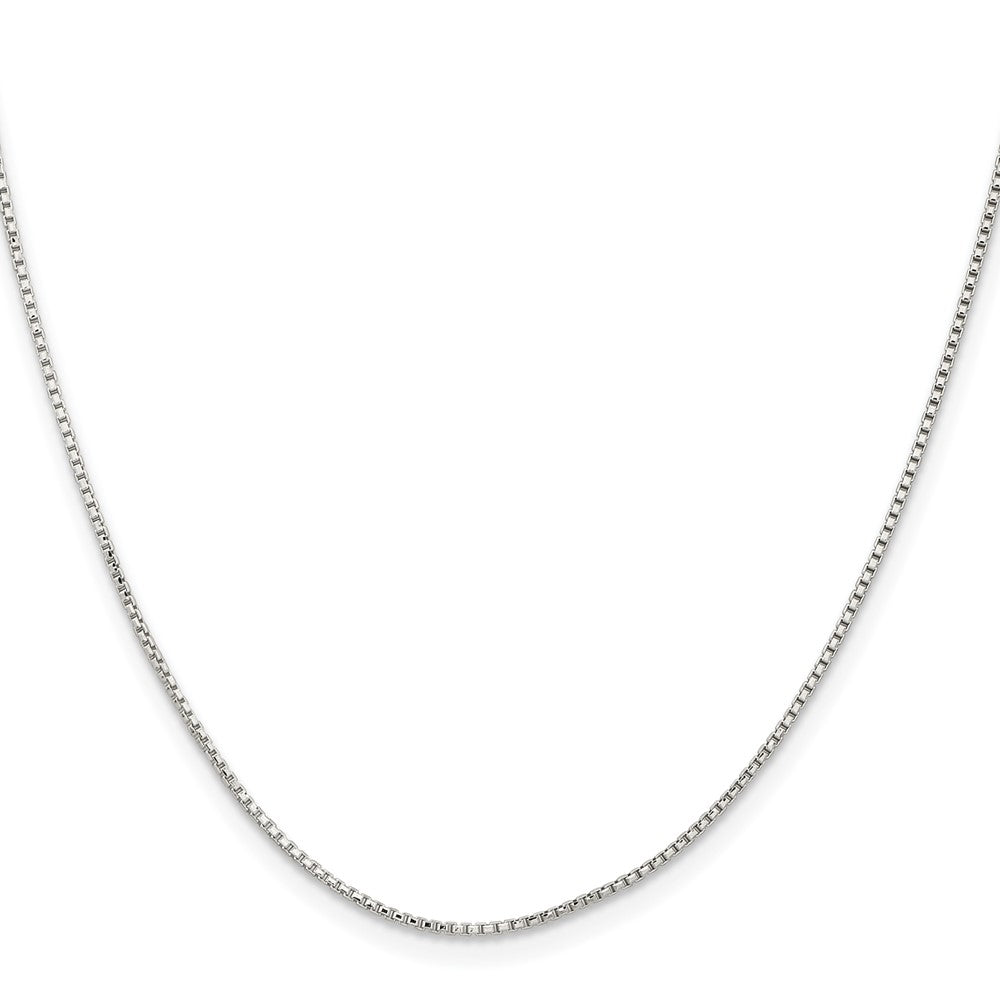 Sterling Silver 1.1mm Diamond-cut Round Box Chain w/2in ext.