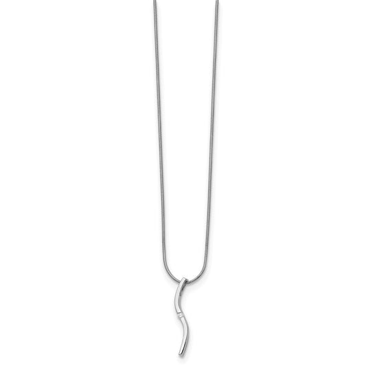 White Ice Sterling Silver Rhodium-plated 18 Inch Diamond Necklace with 2 Inch Extender