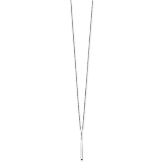 White Ice Sterling Silver Rhodium-plated 18 Inch Diamond Necklace with 2 Inch Extender