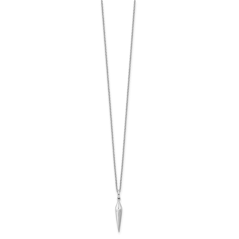 White Ice Sterling Silver Rhodium-plated 18 Inch Diamond Necklace with 2 Inch Extender