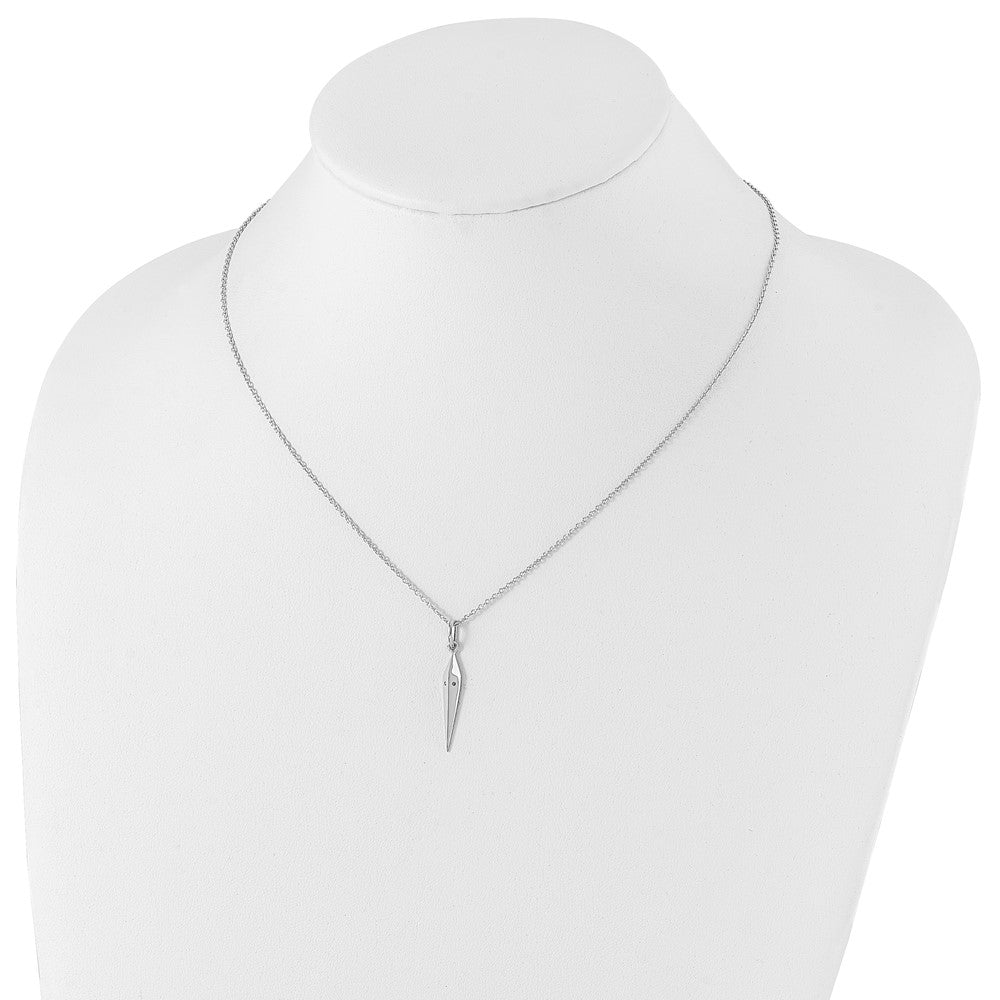 White Ice Sterling Silver Rhodium-plated 18 Inch Diamond Necklace with 2 Inch Extender