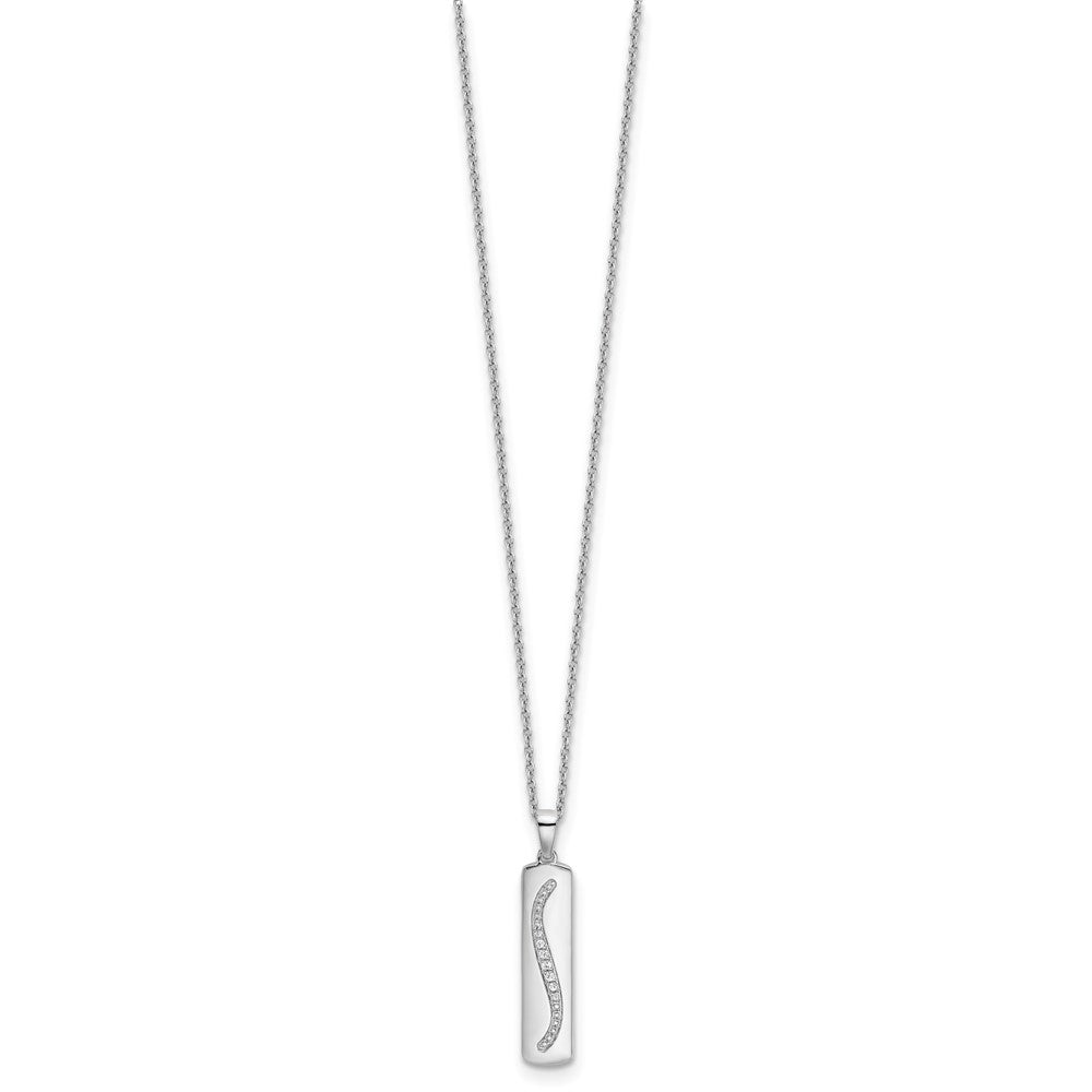 White Ice Sterling Silver Rhodium-plated 18 Inch Diamond Necklace with 2 Inch Extender