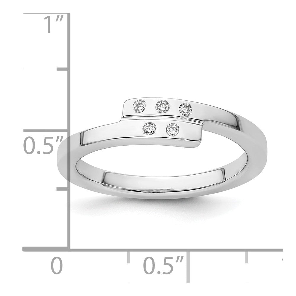 White Ice Sterling Silver Rhodium-plated Diamond Ring