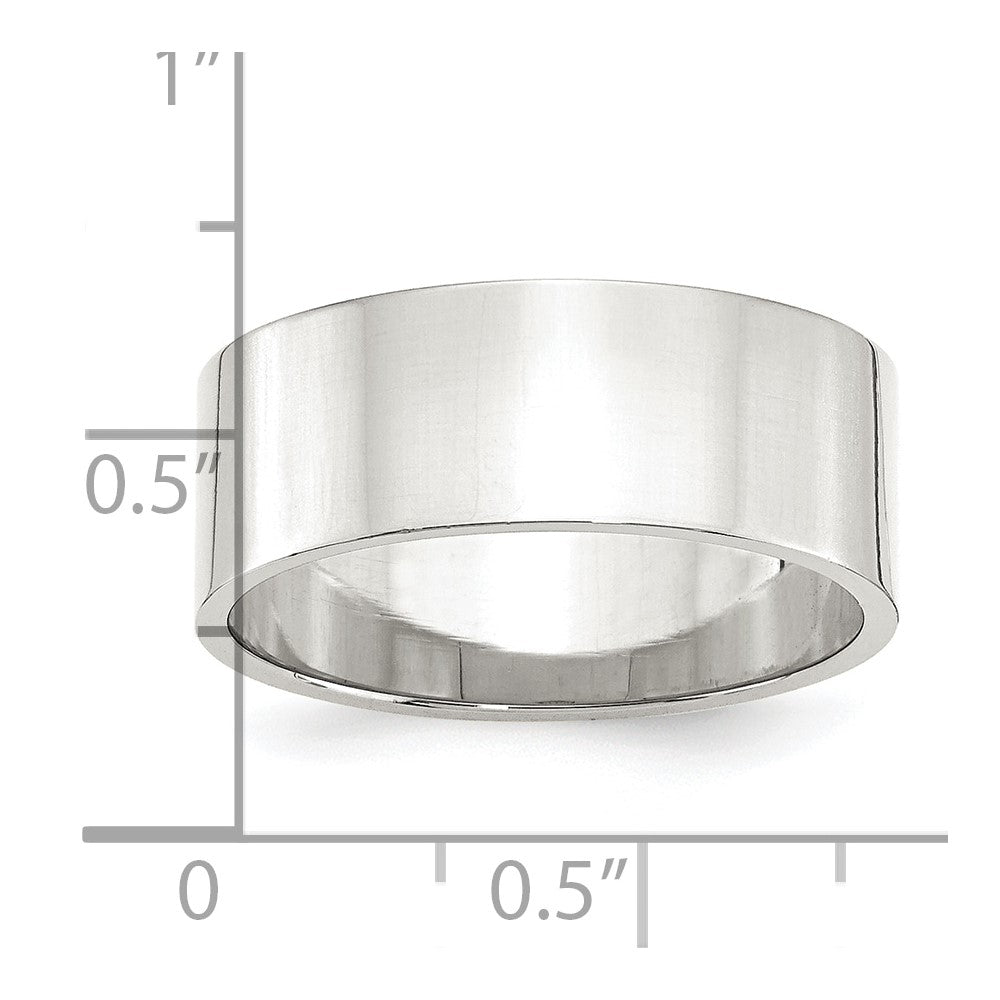 Sterling Silver 8mm Lightweight Flat Size 4.5 Band