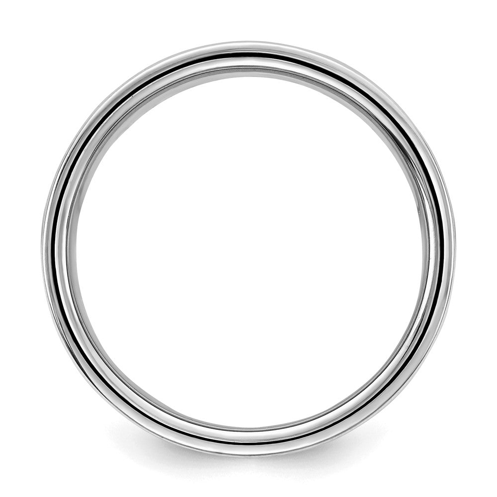 Sterling Silver Rhodium-plated 9mm Flat Size 9 Band