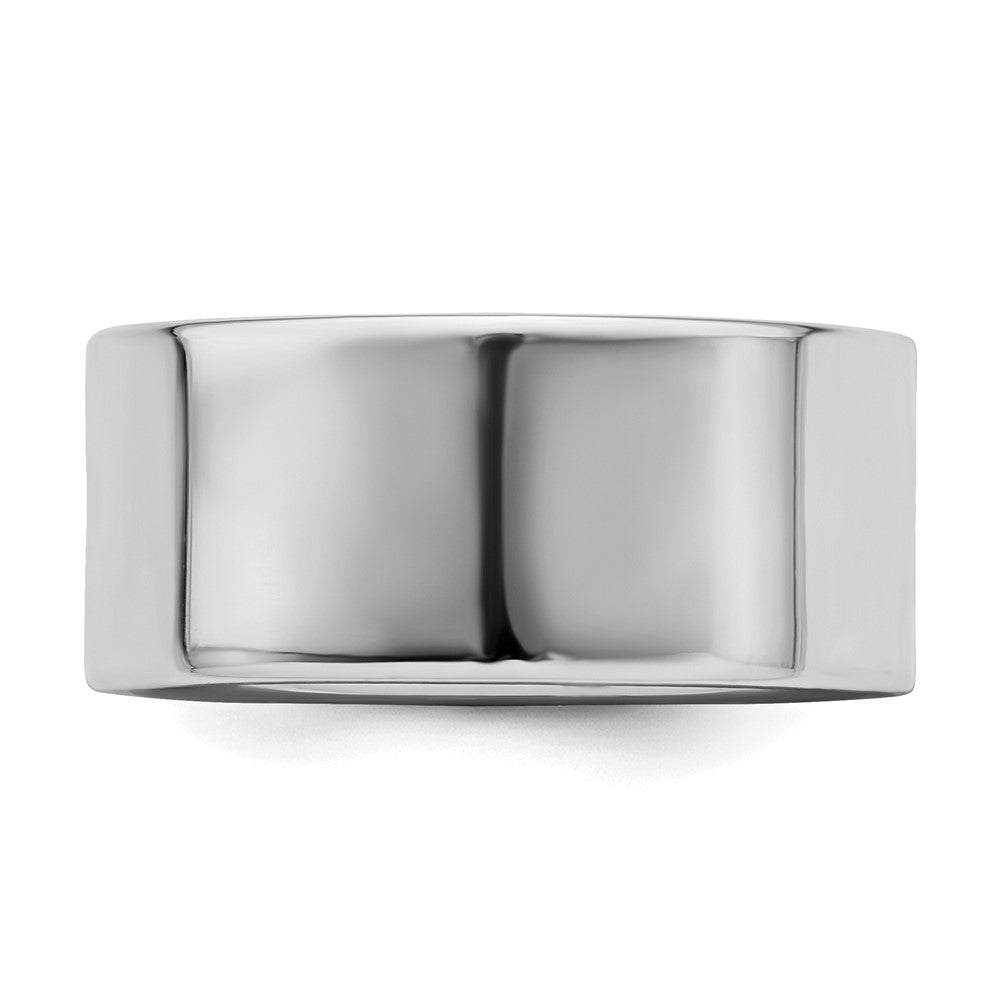 Sterling Silver Rhodium-plated 9mm Flat Size 9 Band