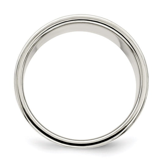 Sterling Silver 12mm Lightweight Flat Size 7 Band
