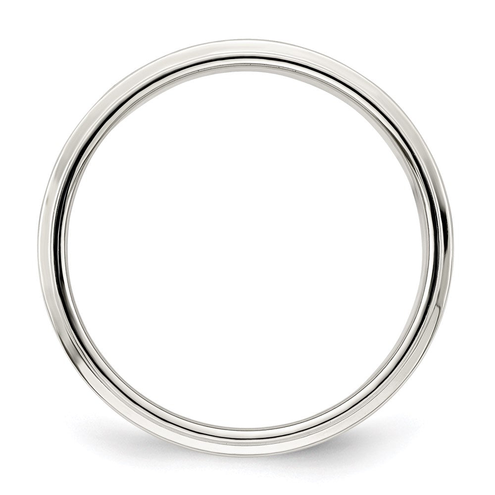 Sterling Silver 6mm Flat with Step Edge Size 6.5 Band