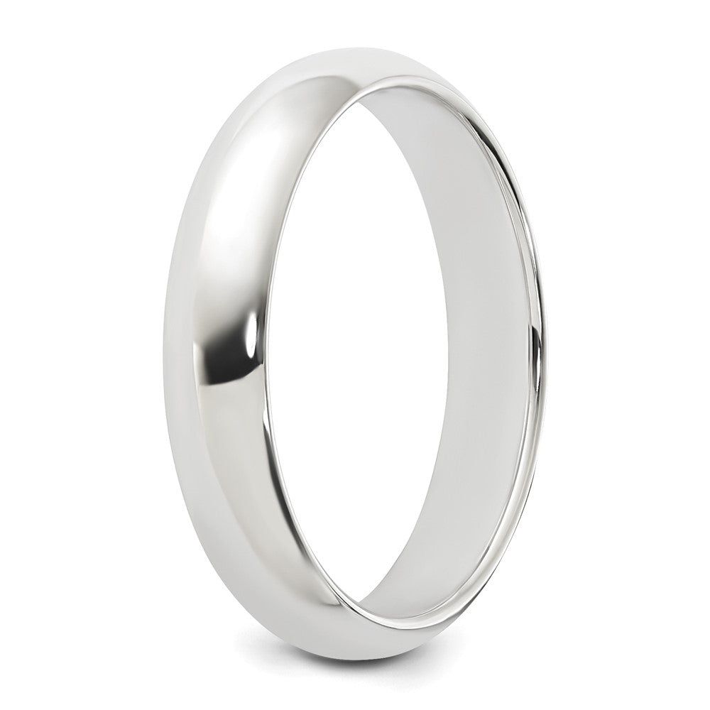 Sterling Silver Rhodium-plated 4mm Half-Round Size 11 Band