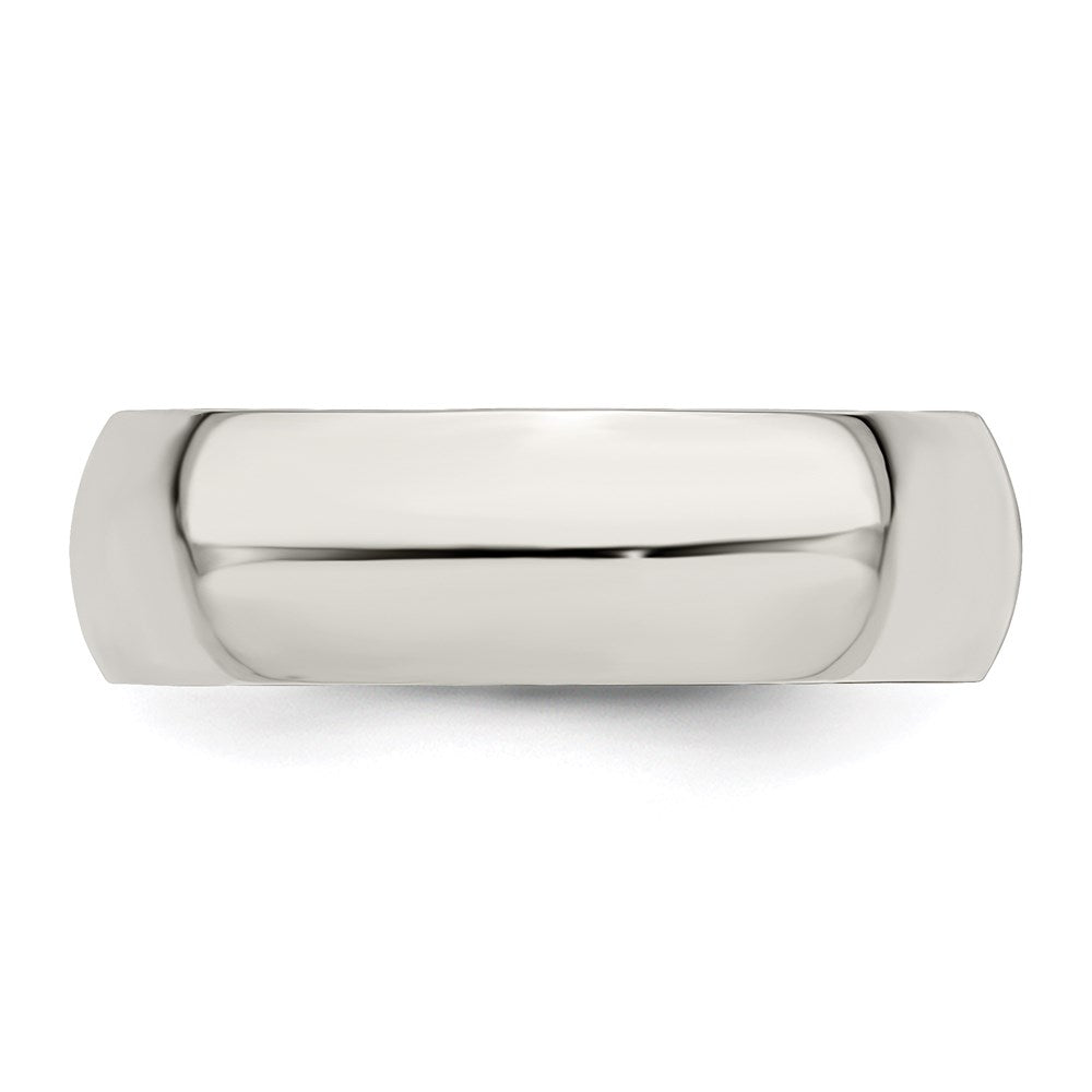 Sterling Silver 7mm Half Round Size 8 Band