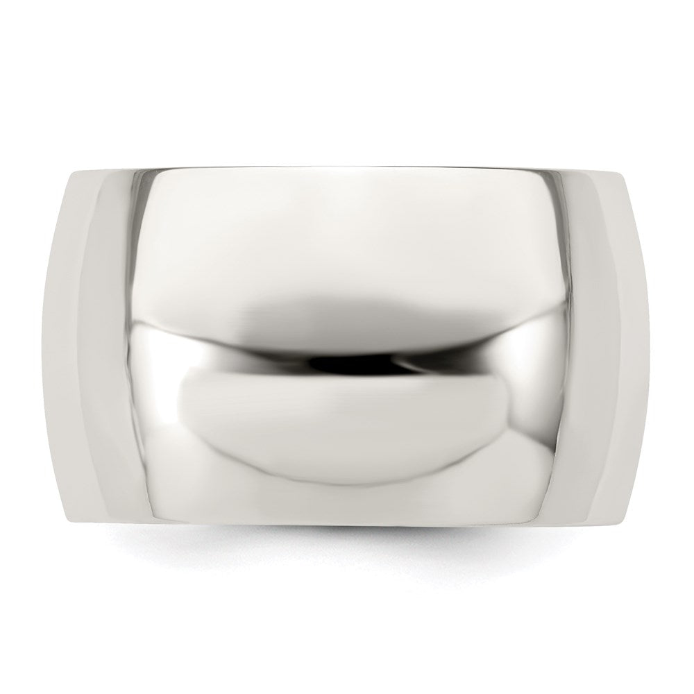 Sterling Silver 12mm Half Round Size 8 Band