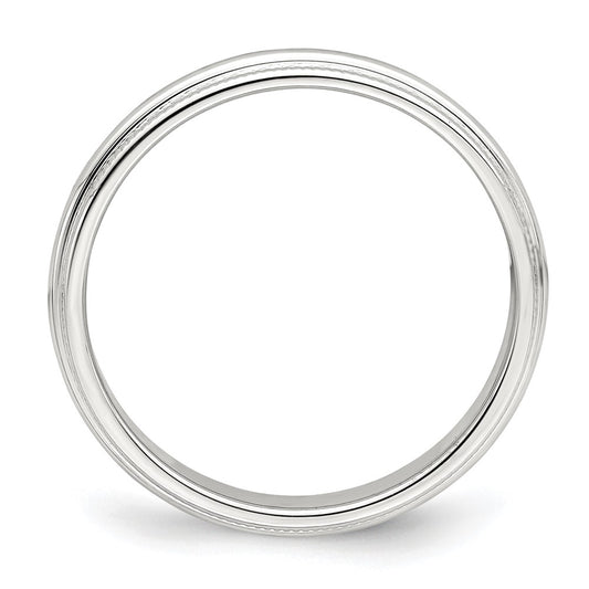 Sterling Silver 3mm Half Round Milgrain Size 11 Band