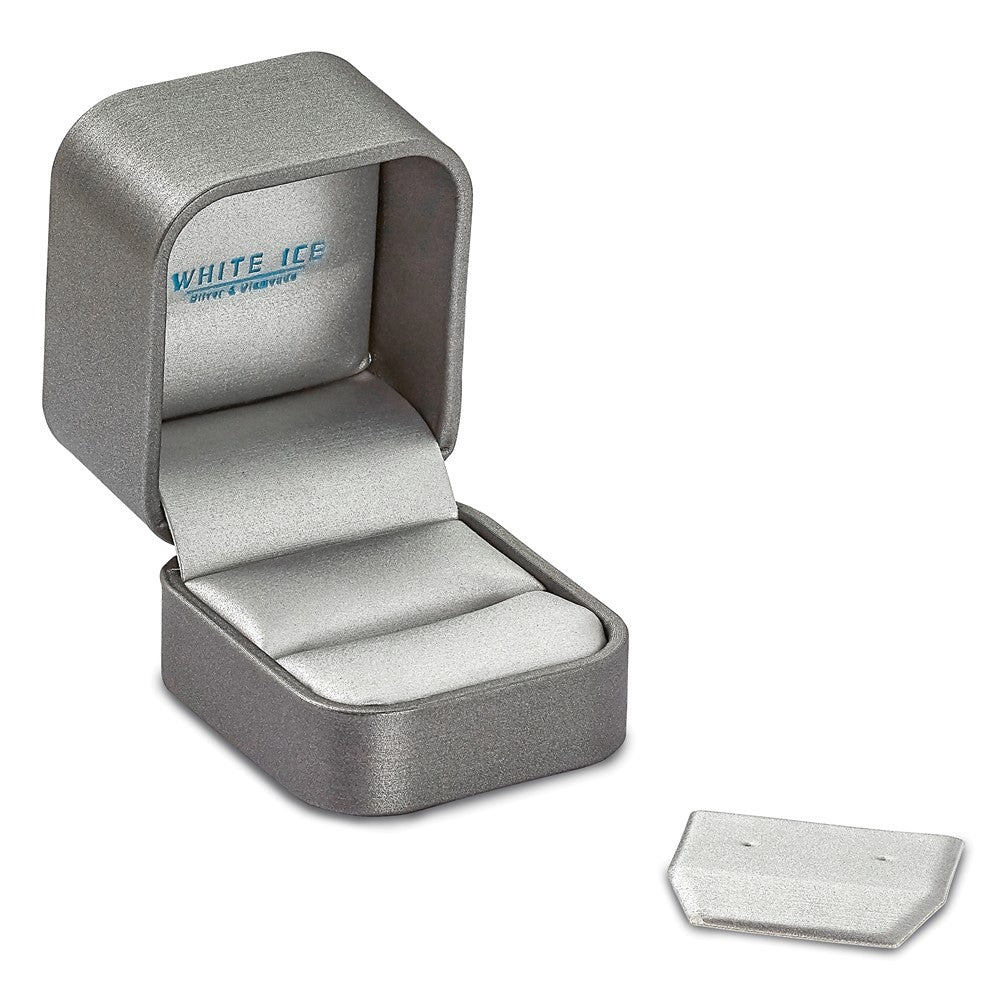 White Ice Sterling Silver Rhodium-plated Diamond Crossover Ring
