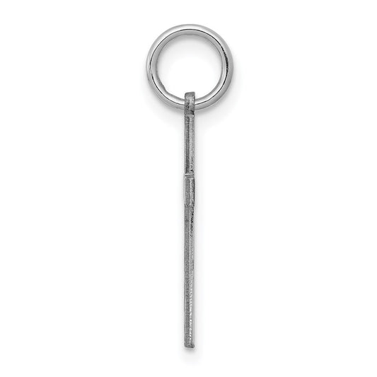 Sterling Silver Rhodium-plated Laser Cut Cross Charm