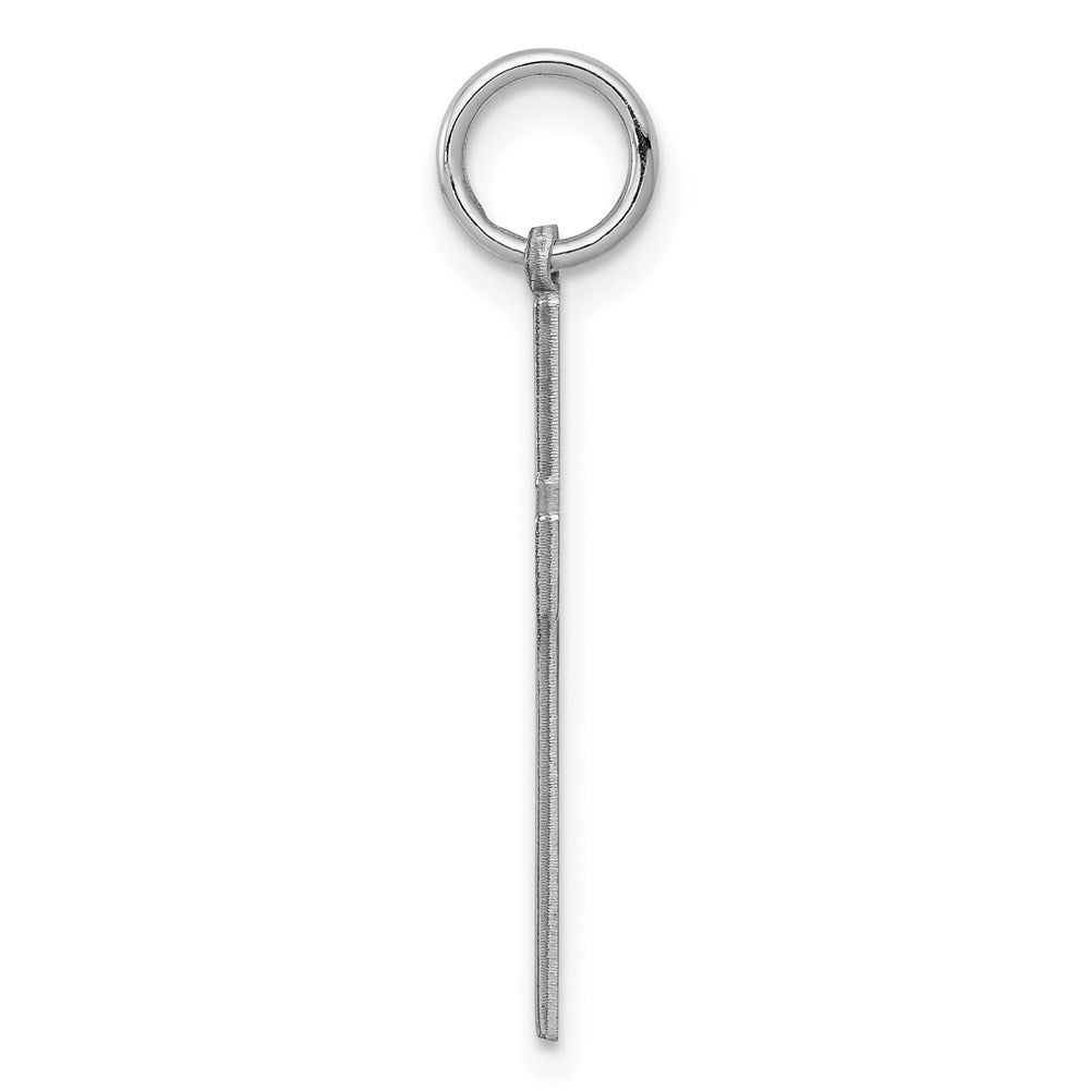 Sterling Silver Rhodium-plated Laser Designed Cross Pendant