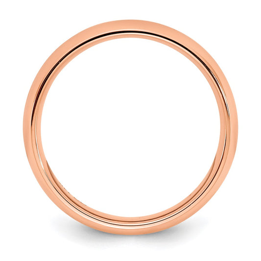 14K Rose Gold 3mm Standard Comfort Fit Wedding Band Size 5.5