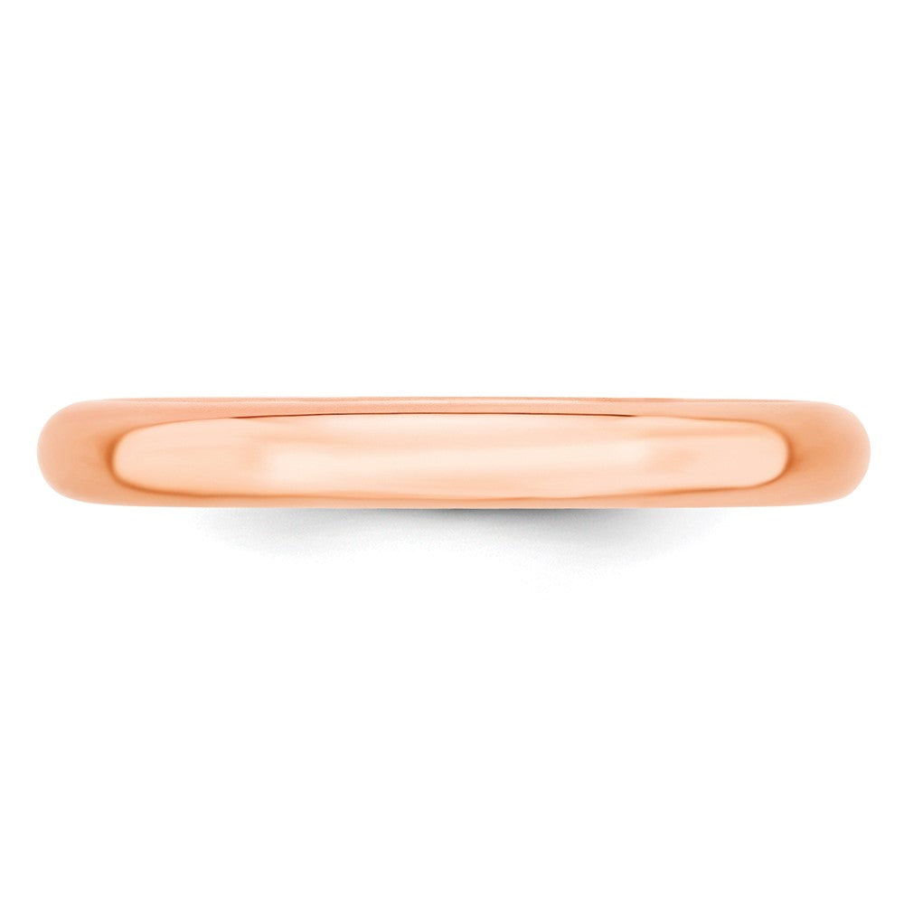 14K Rose Gold 3mm Standard Comfort Fit Wedding Band Size 5.5