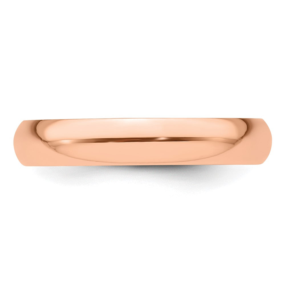 14k Rose Gold 4mm Half-Round Wedding Band Size 6.5