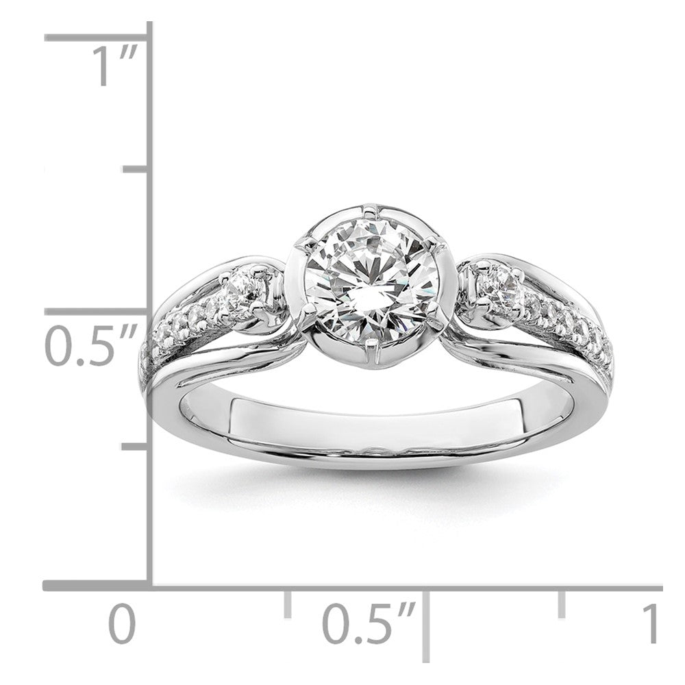 14K White Gold Diamond Semi-Mount Engagement Ring