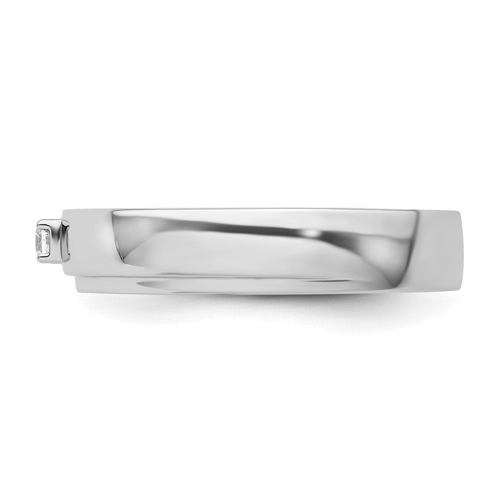 14k White Gold Diamond Mens Complete Wedding Band
