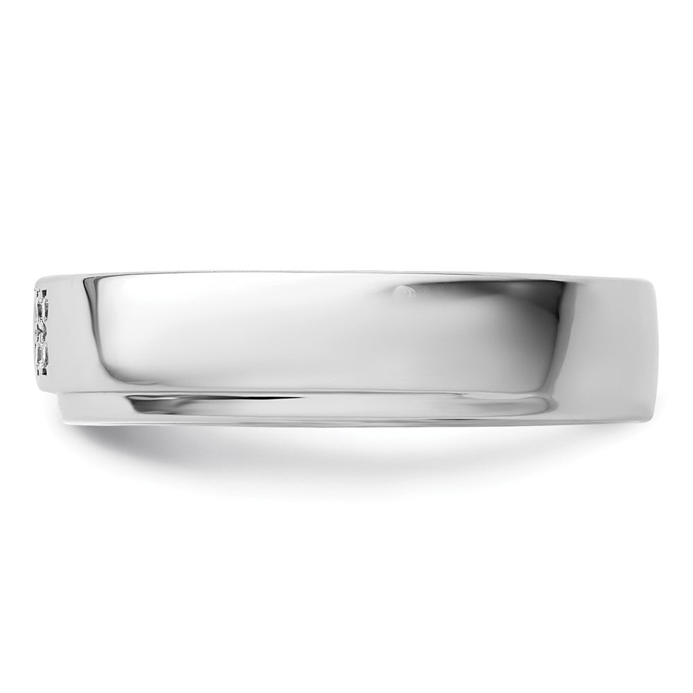 14k White Gold Diamond Womens Complete Wedding Band