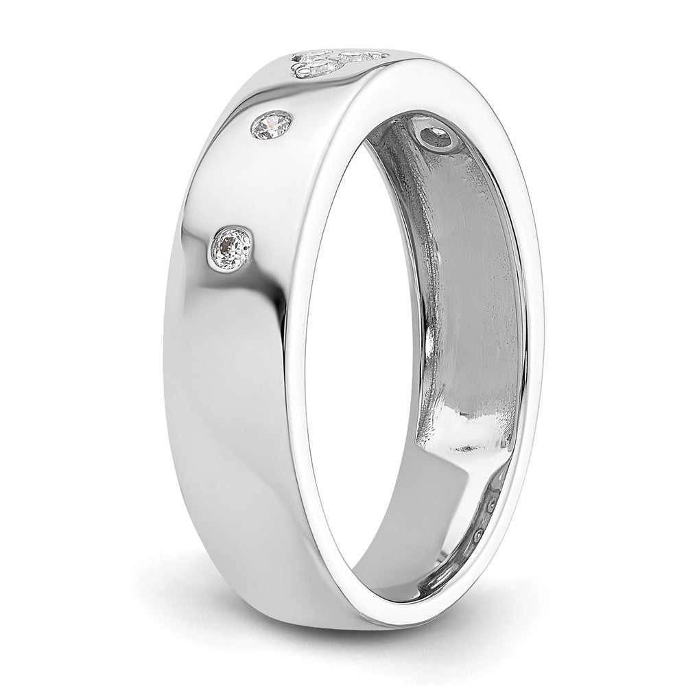 14k White Gold Diamond Womens Complete Wedding Band