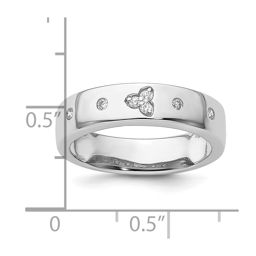 14k White Gold Diamond Womens Complete Wedding Band
