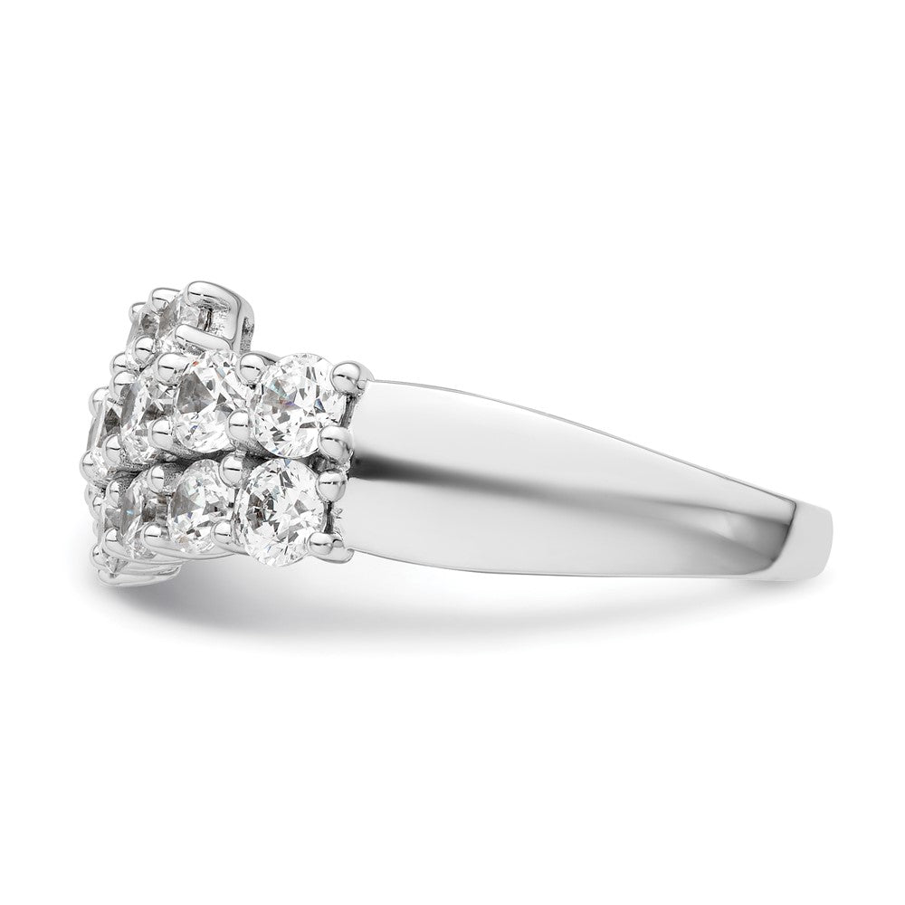 14K White Gold Lab Grown Diamond VS/SI+ G+ Triple Band