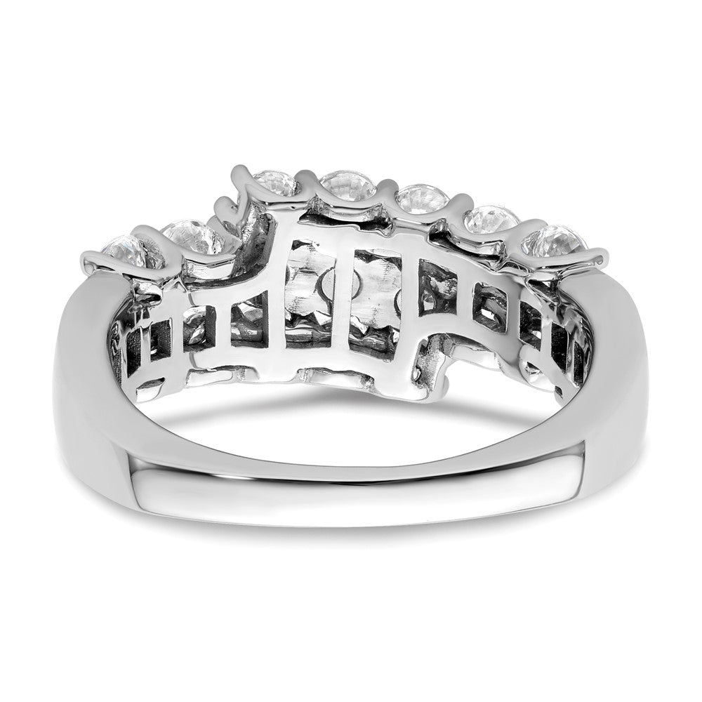 14K White Gold Lab Grown Diamond VS/SI+ G+ Triple Band
