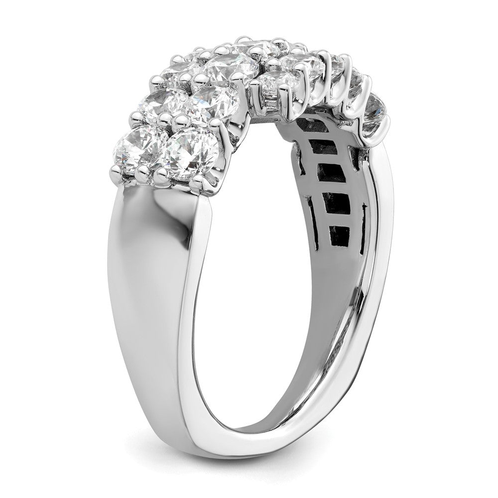 14K White Gold Lab Grown Diamond VS/SI+ G+ Triple Band