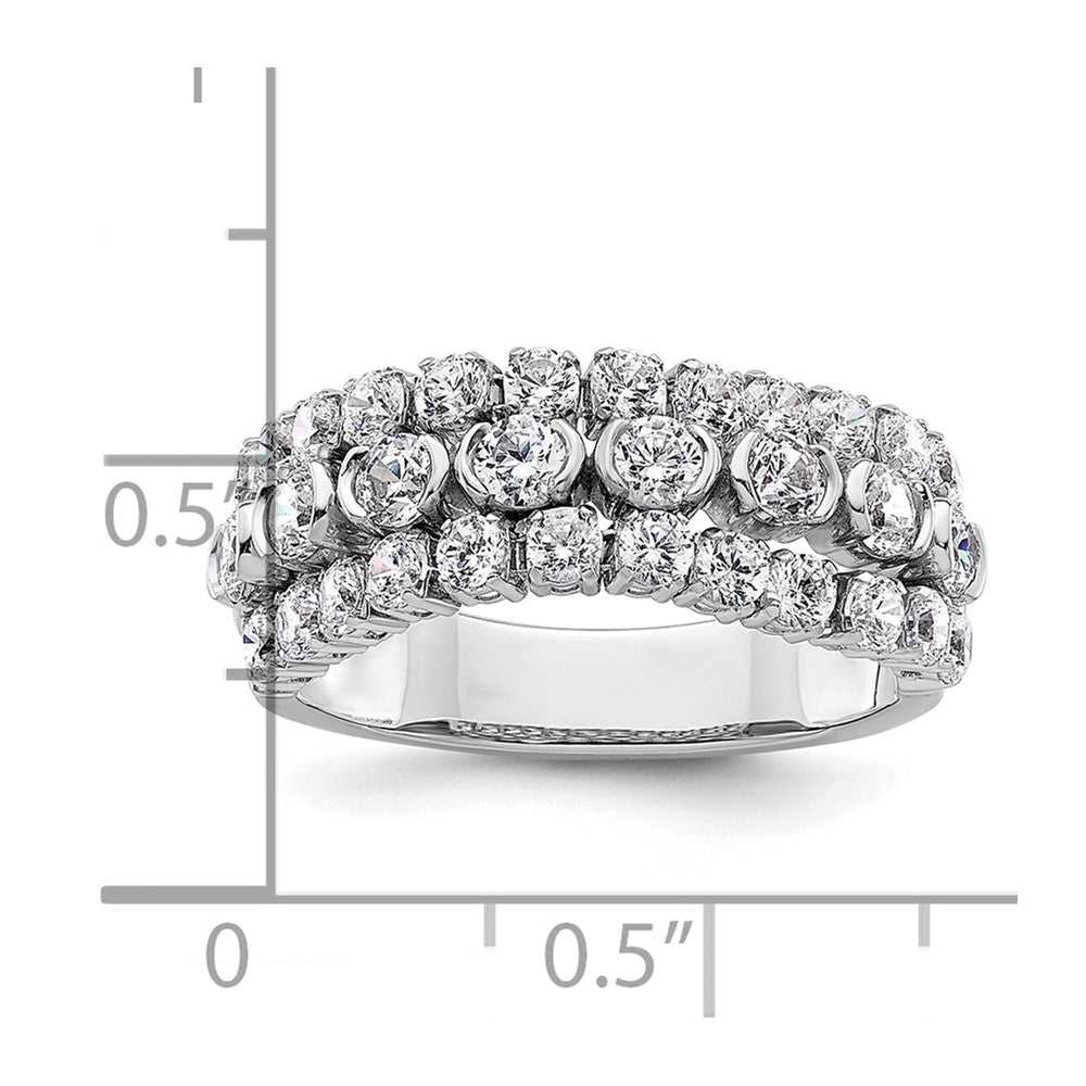 14K White Gold Lab Grown Diamond VS/SI+ G+ Moveable Triple Band