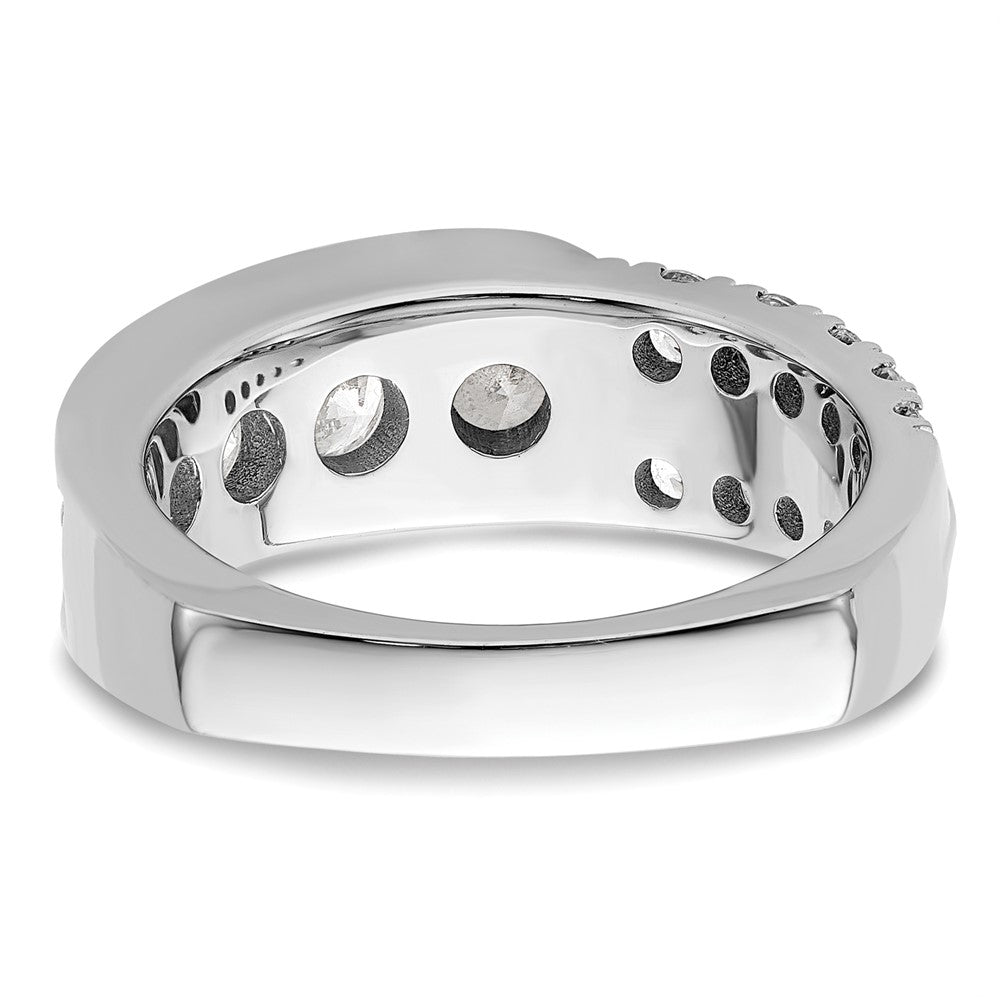 14K White Gold Lab Grown Diamond VS/SI+ G+ Complete Fancy Band