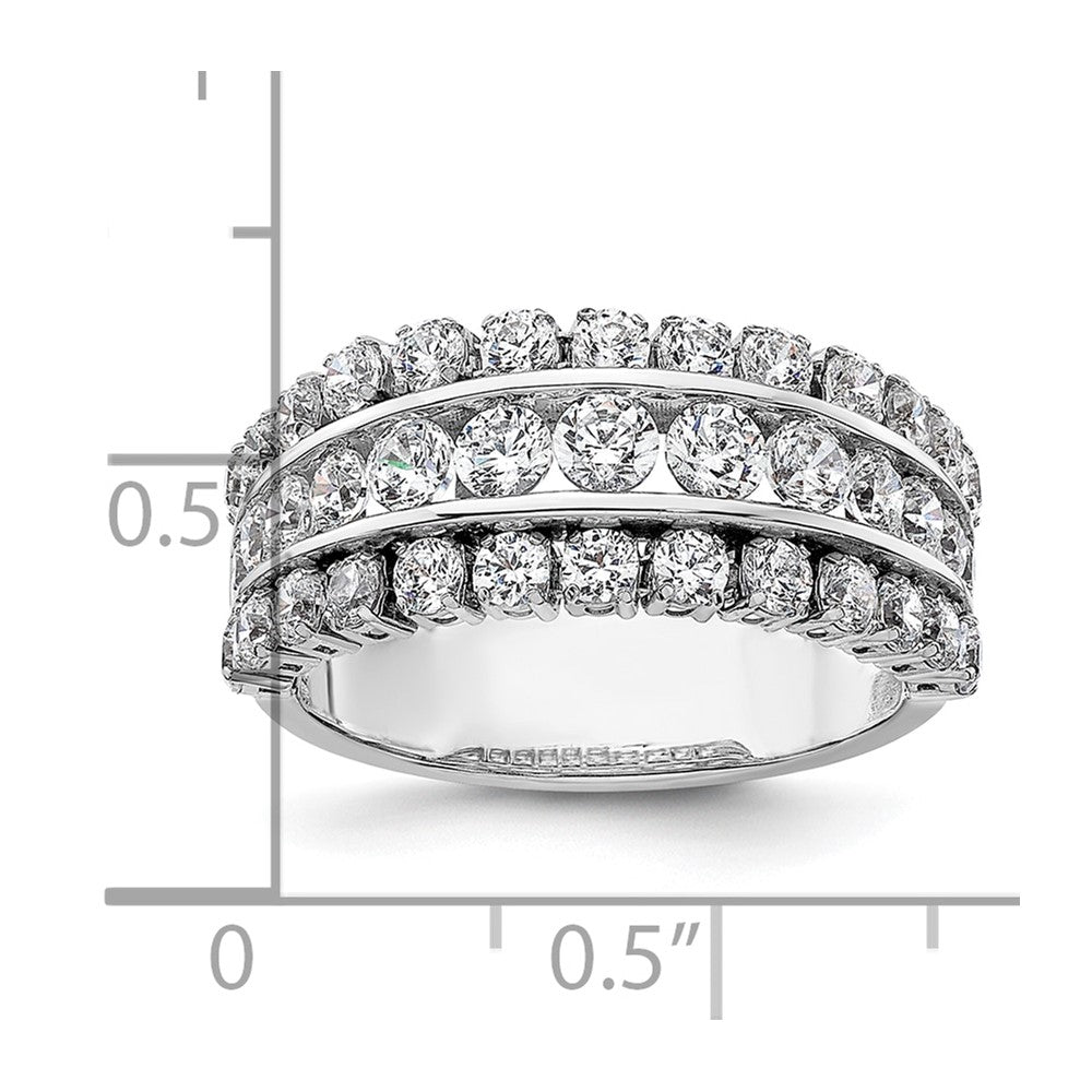 14K White Gold Lab Grown Diamond VS/SI+ G+ Triple Band