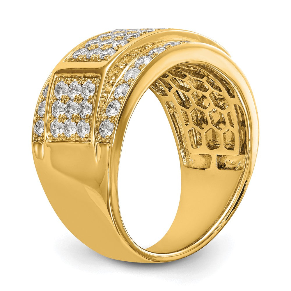 True Origin 14K Yellow Gold 2 carat Lab Grown Diamond VS+ F+ Complete Ring