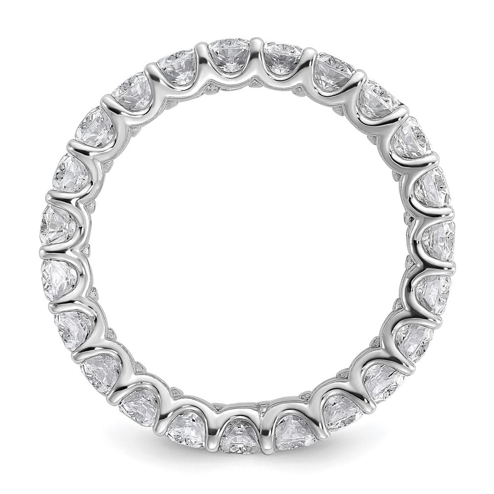 14k 3 carat Lab Grown Diamond VS/SI+ G+ Oval Complete Prong Set Size 4 Eternity Band
