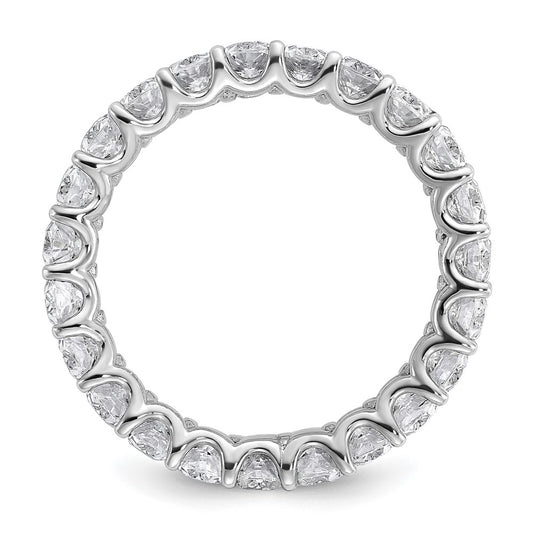 14k 3 carat Lab Grown Diamond VS/SI+ G+ Oval Complete Prong Set Size 8 Eternity Band
