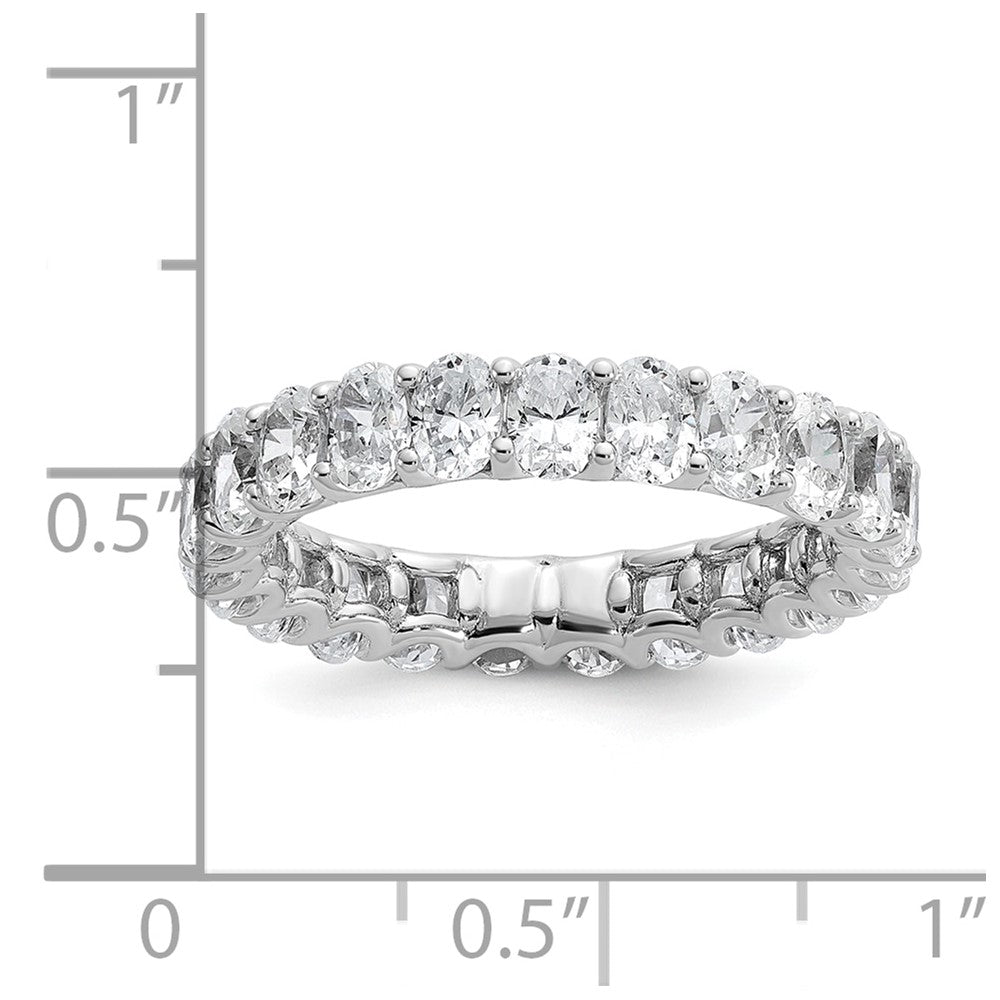 14k 3 carat Lab Grown Diamond VS/SI+ G+ Oval Complete Prong Set Size 4 Eternity Band