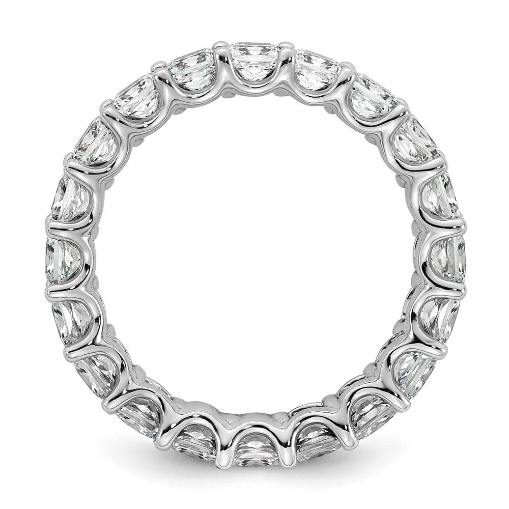 14k 4 carat Lab Grown Diamond VS/SI+ G+ Princess Complete Prong Set Size 4 Eternity Band