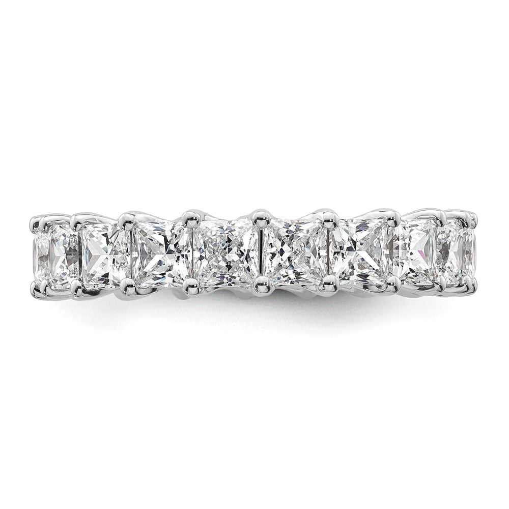 14k 4 carat Lab Grown Diamond VS/SI+ G+ Princess Complete Prong Set Size 4 Eternity Band