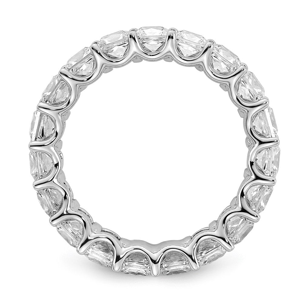 14k 5 carat Lab Grown Diamond VS/SI+ G+ Princess Complete Prong Set Size 4 Eternity Band