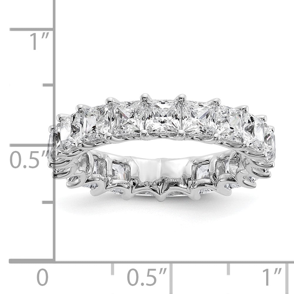 14k 5 carat Lab Grown Diamond VS/SI+ G+ Princess Complete Prong Set Size 4 Eternity Band
