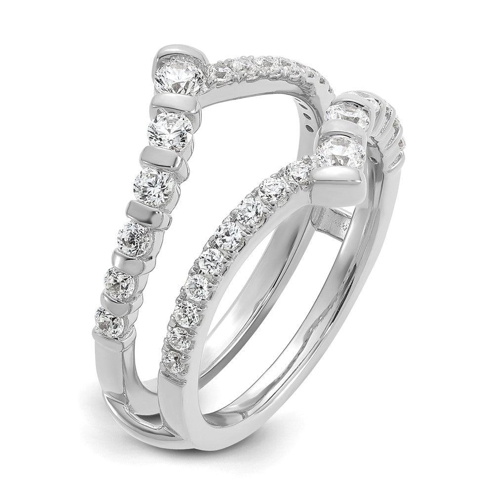 14k White Gold 3/4 carat Lab Grown Diamond VS/SI+ G+ Complete Ring Guard