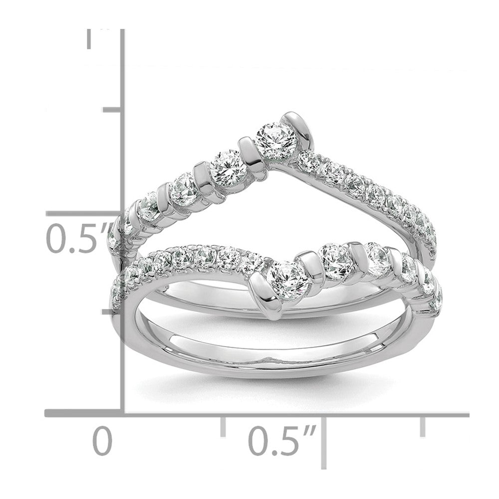 14k White Gold 3/4 carat Lab Grown Diamond VS/SI+ G+ Complete Ring Guard