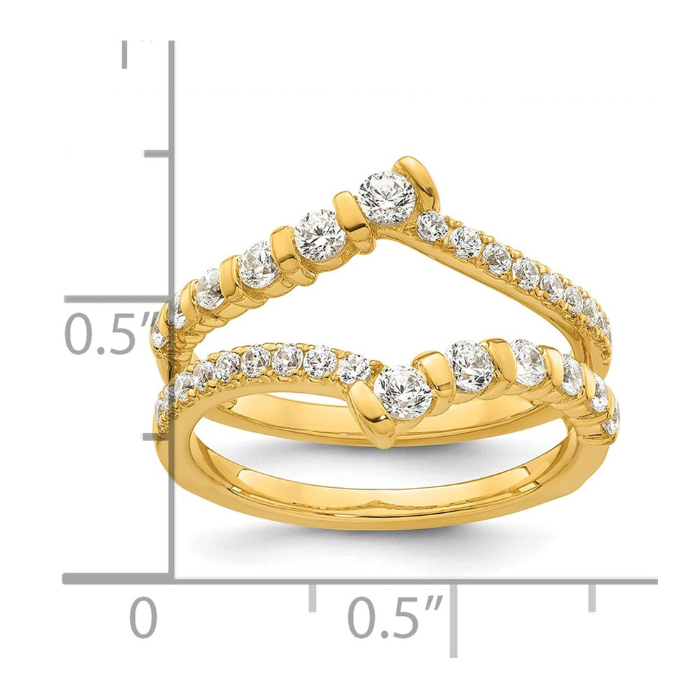 14k 3/4 carat Lab Grown Diamond VS/SI+ G+ Complete Ring Guard