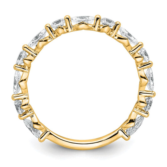 True Origin 14K Yellow Gold 3/4 carat Lab Grown Diamond VS+ F+ Complete Wedding Band