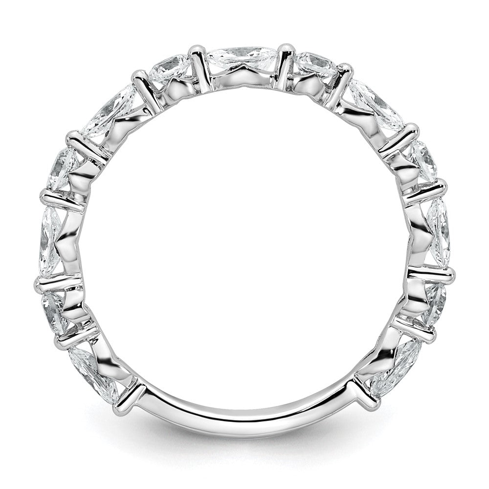 True Origin 14K White Gold 3/4 carat Lab Grown Diamond VS+ F+ Complete Wedding Band