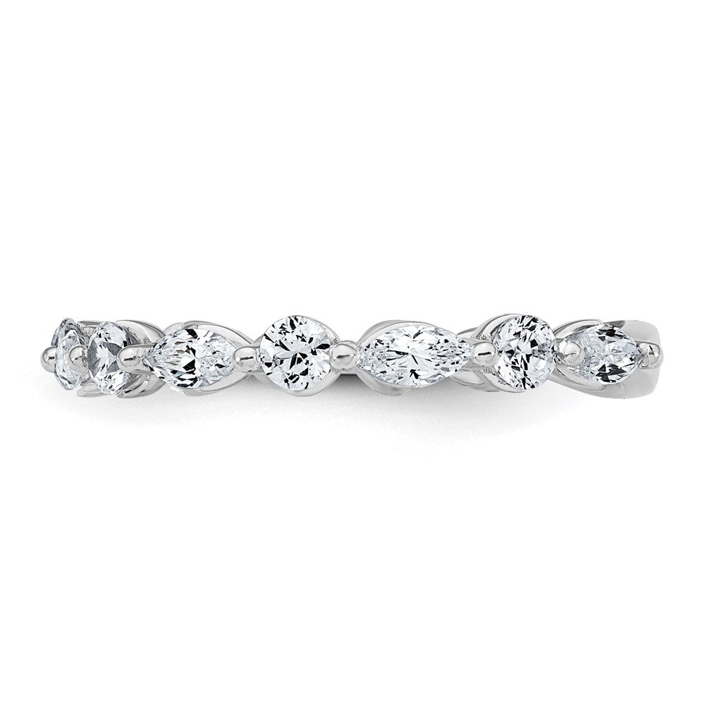 True Origin 14K White Gold 3/4 carat Lab Grown Diamond VS+ F+ Complete Wedding Band