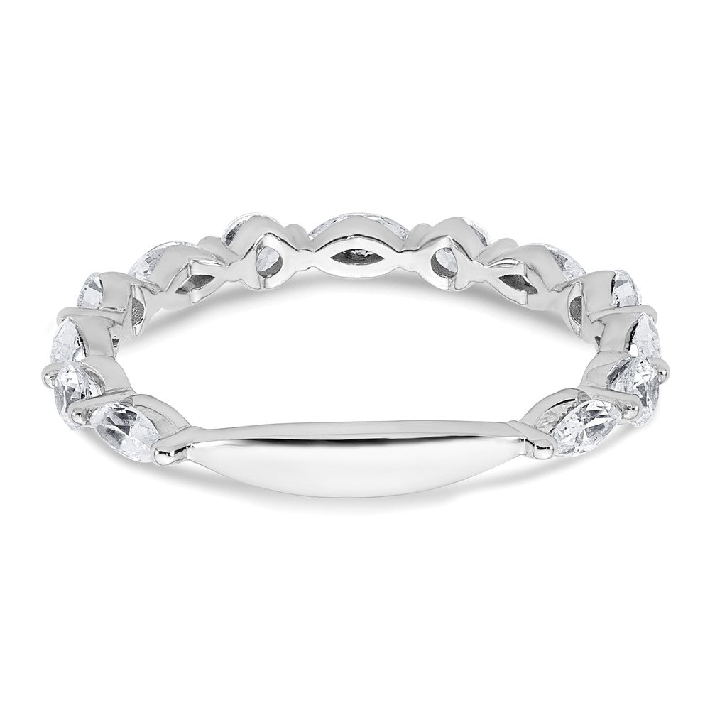 True Origin 14K White Gold 3/4 carat Lab Grown Diamond VS+ F+ Complete Wedding Band