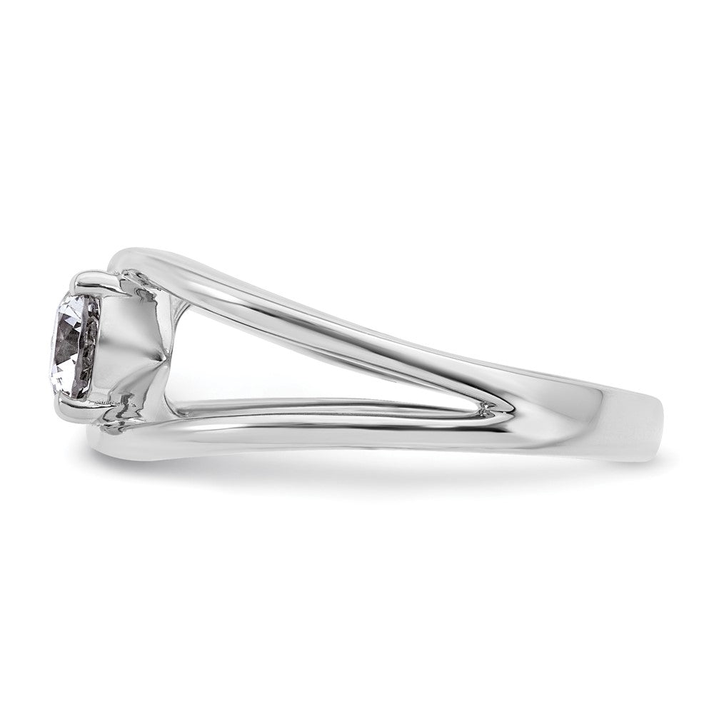 True Origin 14K White Gold 1/2 carat Lab Grown Diamond VS+ F+ Complete Band